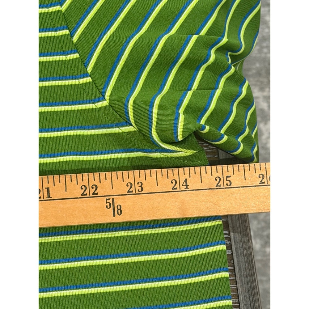 Under Armour Mens 2XL Green Striped HeatGear Loose Fit Golf Polo Shirt - Picture 4 of 6